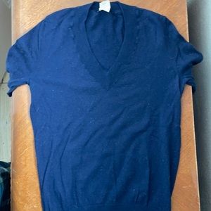 Merino Wool navy v-neck